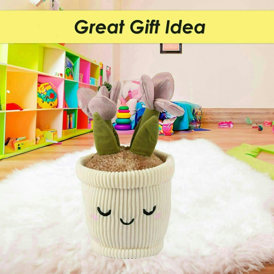 image 1 of Flowerpot Soft Toy Cute Plushie Huggable Cuddly Stuffed Toy Gift 30cm Pink