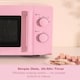 image 9 of Hamilton Beach Miami Manual 800W Microwave - Flamingo Pink
