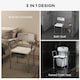 image 4 of HOMCOM 3-in-1 Shower Chair Adjustable Bedside Commode Raised Toilet Seat White