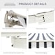 image 6 of Outsunny Garden Sun Shade Canopy Retractable Awning, 2.5 x 2m, Blue and White 