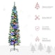 image 3 of HOMCOM 6ft Artificial Pencil Christmas Tree with Colourful Lights, Steel Base
