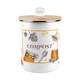 image 1 of Honey Bee Farm Compost Caddy - Metal 2L Decorative Kitchen Food Waste Bin