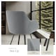 image 4 of Dining Chair Alicon - swivel armchair with padding and continuous backrest - Set of 4 Grey | Anthracite
