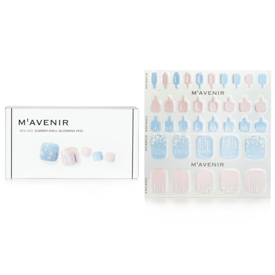 image 1 of Nail Sticker (assorted Colour) - # Summer Shell Blooming - 32pcs Multi