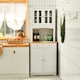 image 4 of COSTWAY Kitchen Pantry Cabinet Buffet Cupboard W/ Drawer White