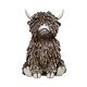 image 1 of Highland Cow Twig Sitting Ornament 18cm Brown