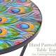 image 3 of Glass Peacock Garden Table