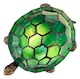 image 2 of Beautifully Hand Crafted Green Glass Tortoise Tiffany Lamp | Green