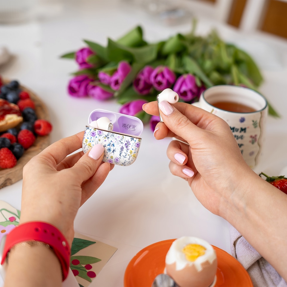 image 1 of Laura Ashley Wild Meadow 'Skylark' True Wireless Earbuds with HD Microphone and Charging Case