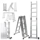 image 4 of 4.6m Large Lightweight Aluminium Folding Multi-position Work Platform Ladder