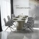 image 8 of Swivel Chair Daya - upholstered, robust fabric, 55.5 x 58 x 87 cm - Set of 4 Grey | Anthracite