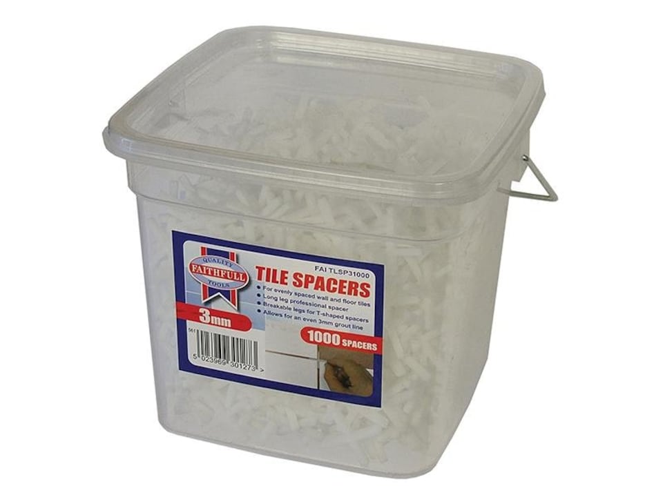 Faithfull Tile Spacer Long Leg 3Mm Tub Of 1000