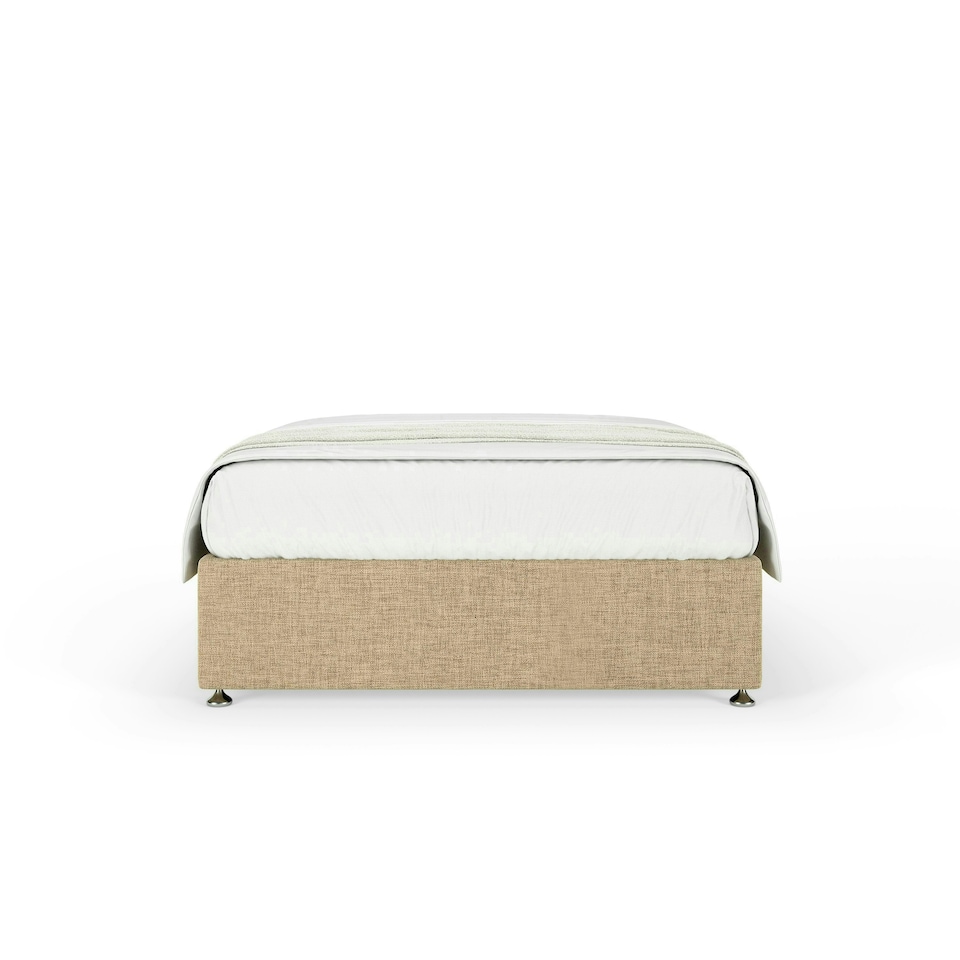 image 1 of Majestic 1000 Pocket Sprung Cream Linen Divan Set Small Double