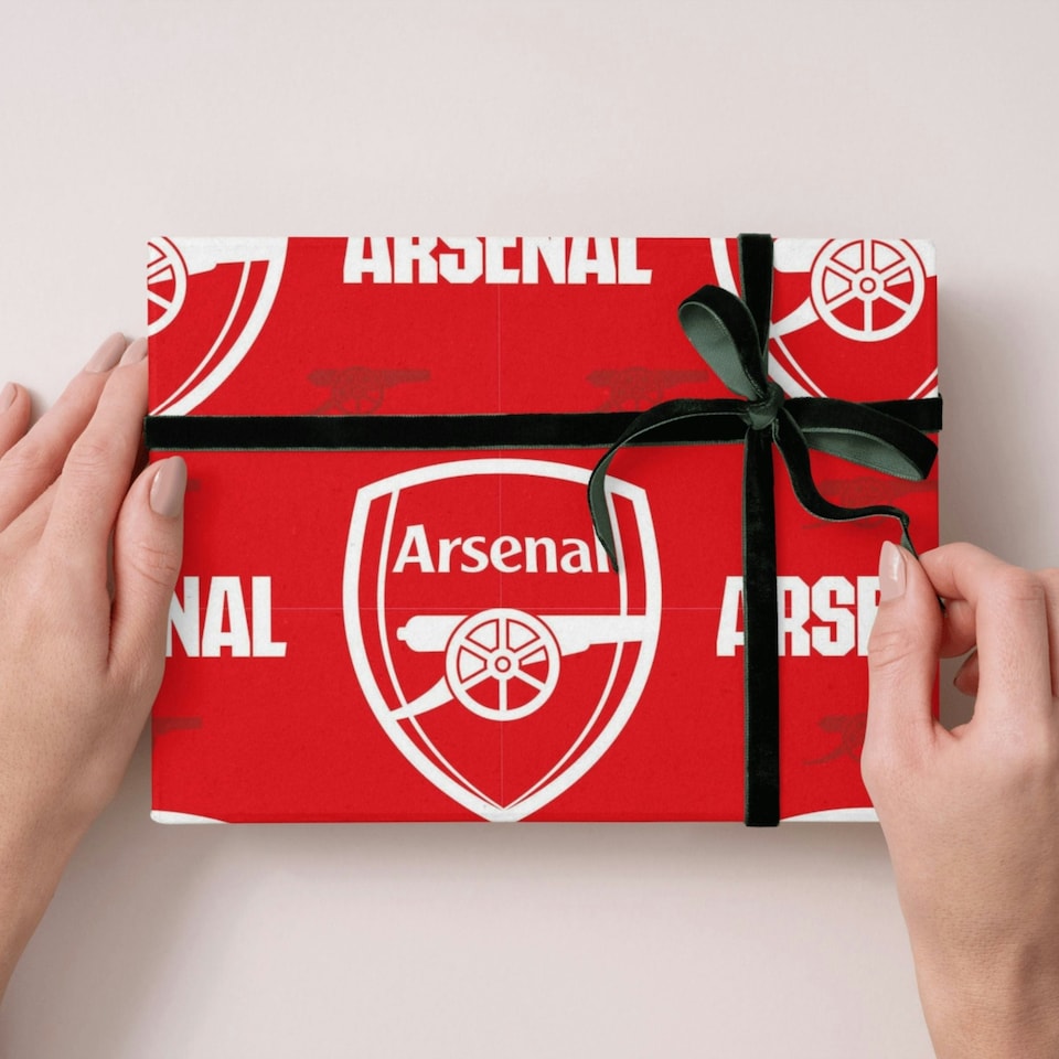 image 1 of Arsenal FC 2 Sheets & 2 Tags Gift Wrap