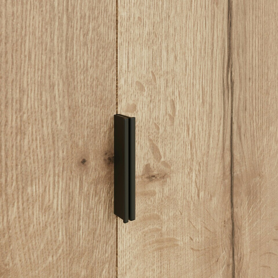 image 1 of FWStyle Fisso 2 Door Wardrobe Cracked Oak - Quick Click & Cam Assembly Orange