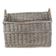 image 2 of Large Shallow Antique Wash Storage Basket | Brown | Brown