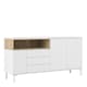 image 1 of Roomers Sideboard 3 Drawers 3 Doors in White and Oak