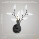 image 4 of Modern Birch Matte Black Wall Lighting Fixture with Transparent Acrylic Leaves