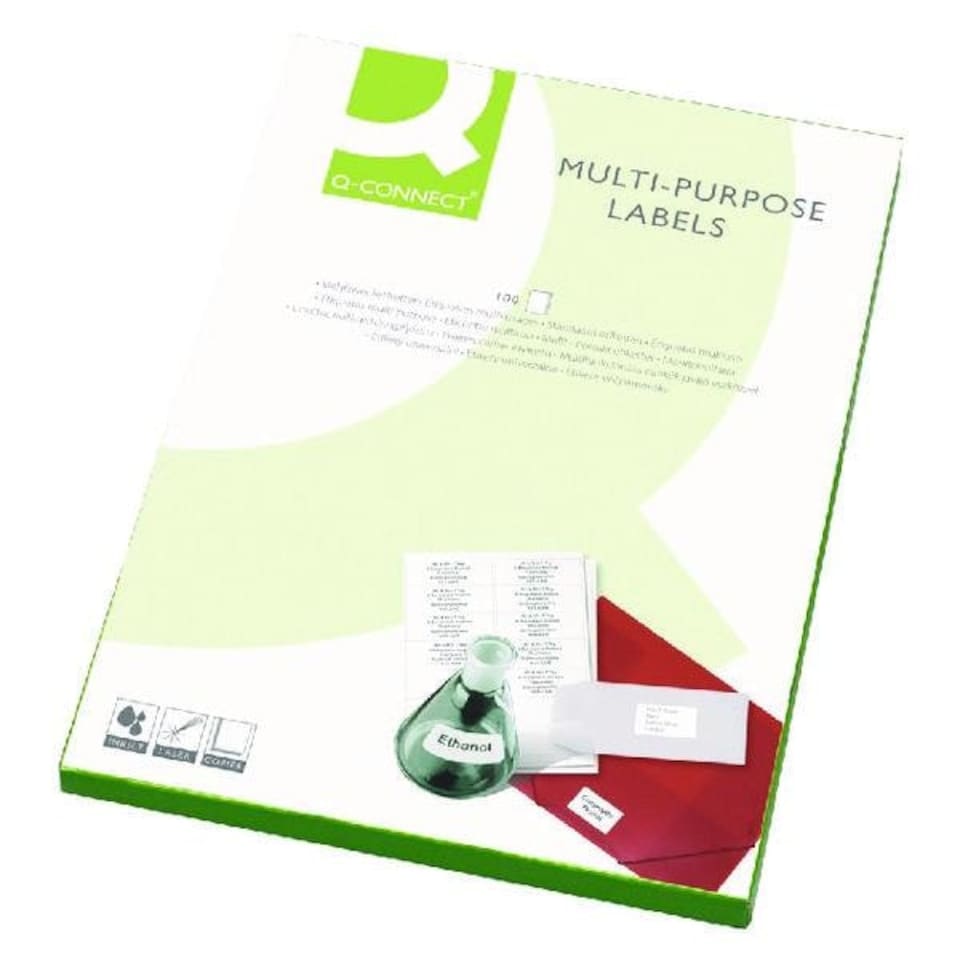 image 1 of Pack of 100 Multipurpose Labels 199.6x143.5mm 2 Per Sheet White (200 Labels)