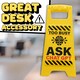 image 3 of Desk Warning Sign - Too Busy Ask Chat GPT