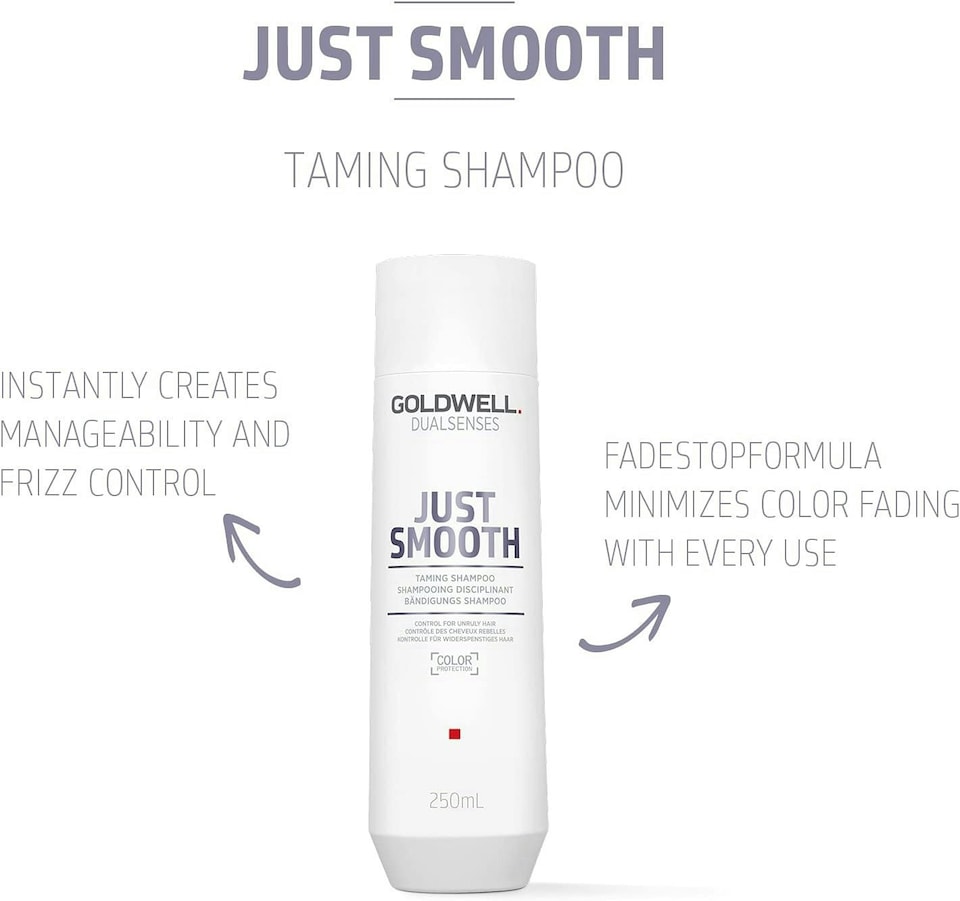 image 1 of Goldwell Dualsenses Just Smooth Taming SHAMPOO For Unruly Hair 250ml