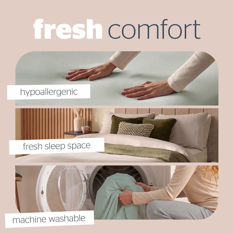 image 1 of Silentnight Supersoft Perfect Fit Fitted Sheet, Sage
