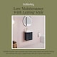 image 7 of Balterley Wall Hung Cloakroom Vanity Basin Unit with Handle Compact Bathroom Storage | Grey | Satin Soft Black | 438 x 400 x 222mm | 1