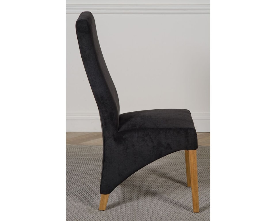 image 1 of Lola Fabric Dining Chairs for Dining Room or Kitchen | Black | Black