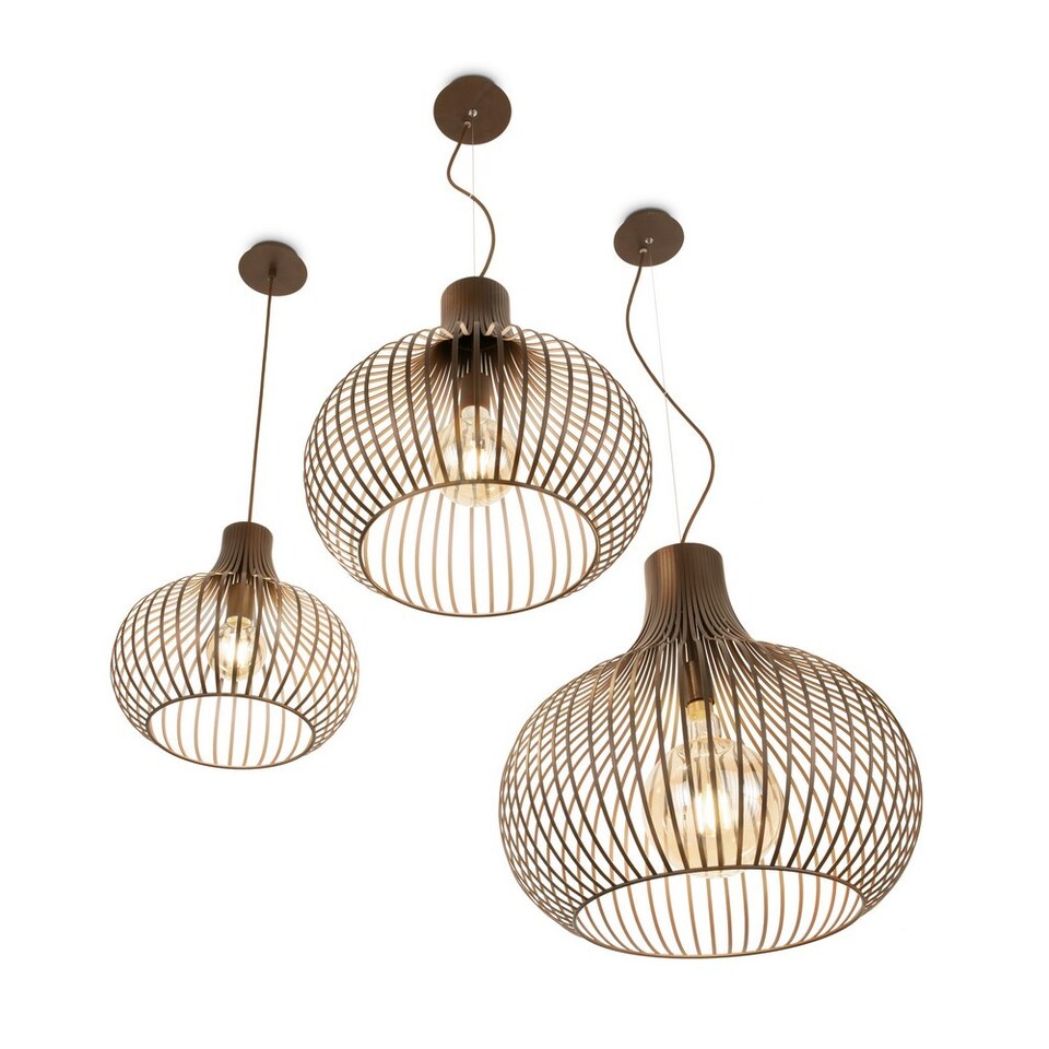 image 1 of Onion 1 Light Ceiling Pendant Brown
