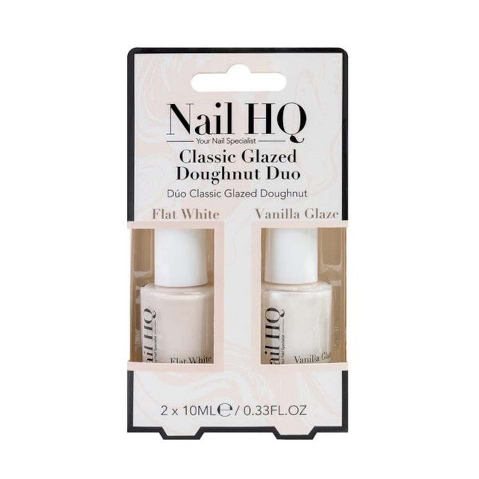 image 1 of Nail HQ Classic Glazed Doughnut Duo, Flat White & Vanilla Glaze | Multi | Flat White, Vanilla Glaze | 122.0GRAMS
