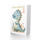 image 2 of Cute Dinosaur Cartoon Drawing Fun Kids Age 2 Year Old Child Kids 2nd Birthday Card