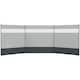 image 1 of Outsunny Camping Windbreaks with Clear Windows and Carry Bag, 440 x 140cm, Grey