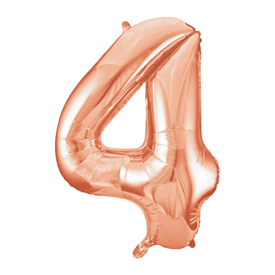 image 1 of Unique Party 34 Inch Rose Gold Supershape Number Foil Balloon - Rose Gold - 8