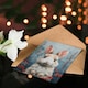 image 4 of Cute Bunny Red Wildflowers Girl Boy Kids Daughter Son Birthday Card
