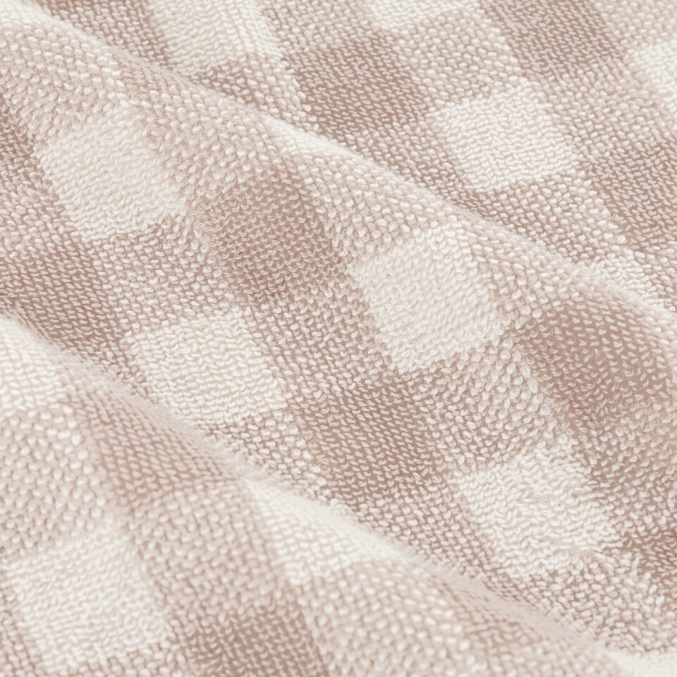 image 1 of Yard Barton Gingham 100% Cotton Check Bath Sheet, Natural
