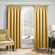 image 5 of Matrix Ochre Curtains 66 x 54 inch (168 x 137 cm) Room Darkening Pencil Pleat Thermal Noise Reducing Curtains for Bedroom and Living Room
