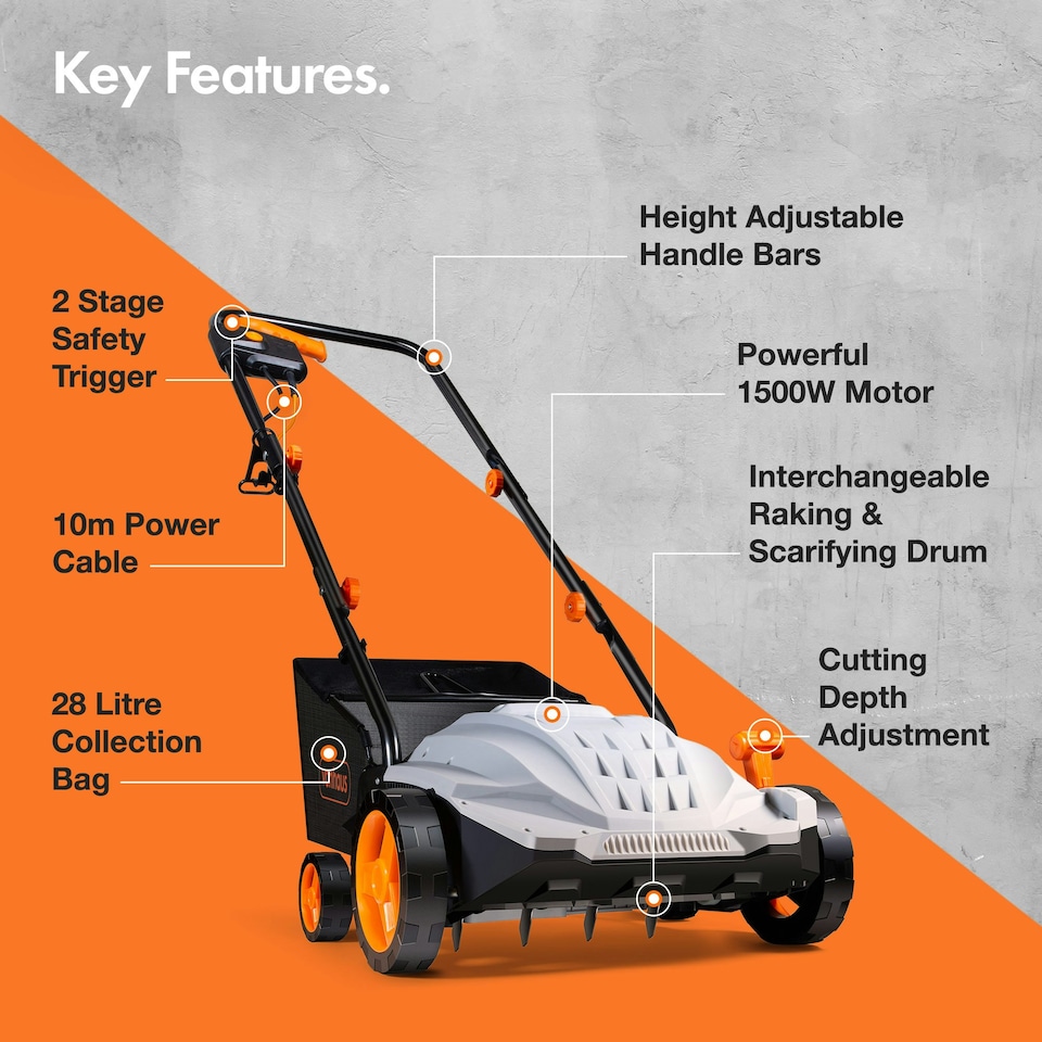 image 1 of VonHaus Lawn Scarifier 1500W