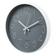 image 2 of Living and Home 12-Inch Wall Clock with Arabic Numerals, Grey | Grey