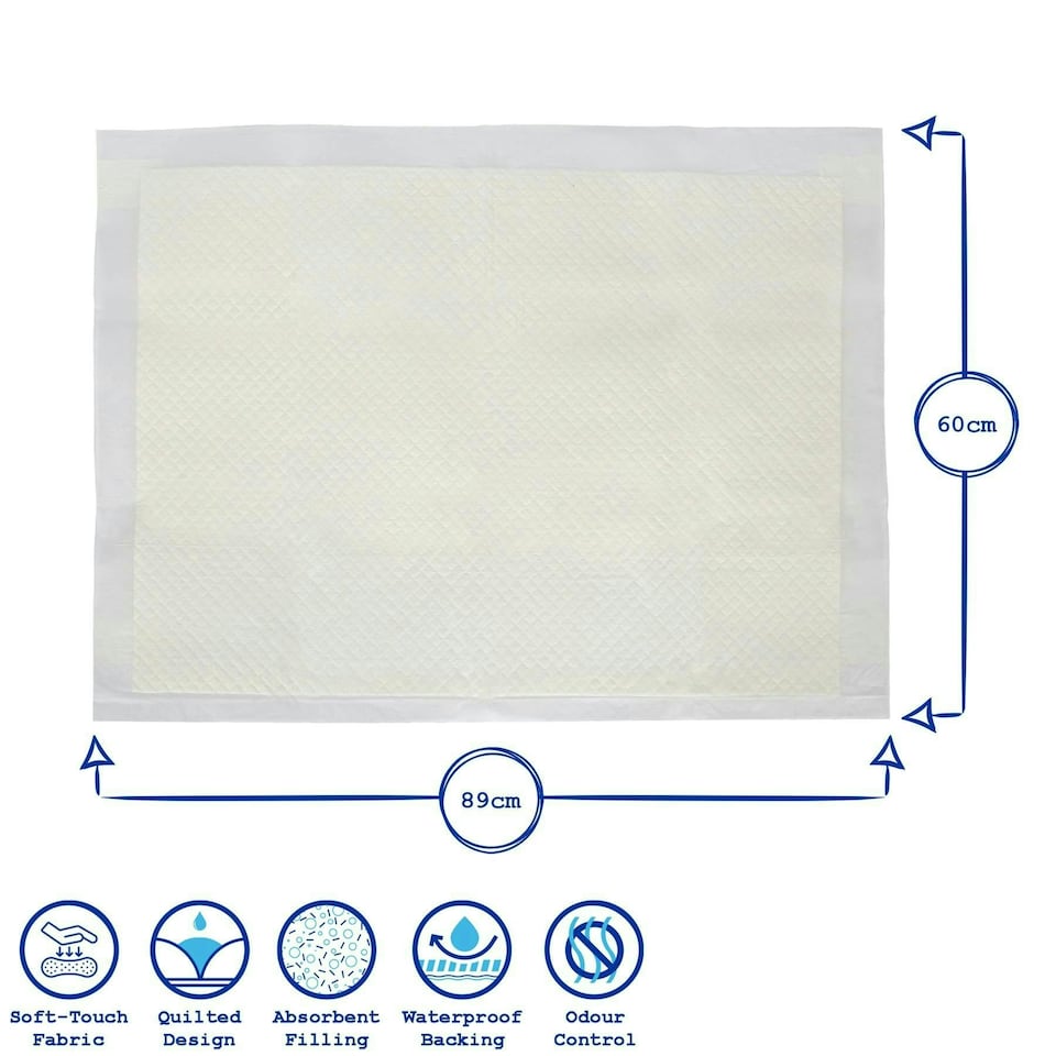 image 1 of Harbour Housewares Extra Large Disposable Puppy Training Pads - Pack of 40 - Absorbent Puppy Pads Leak Proof Pee Pads Pet
