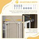 image 5 of PawHut Extra Tall Dog Gate with Cat Door Auto Close for Stairs 74-80 cm Wide
