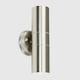image 3 of ValueLights Pair of Silver Outdoor Wall Up-Down Light with 5W Warm White Bulb