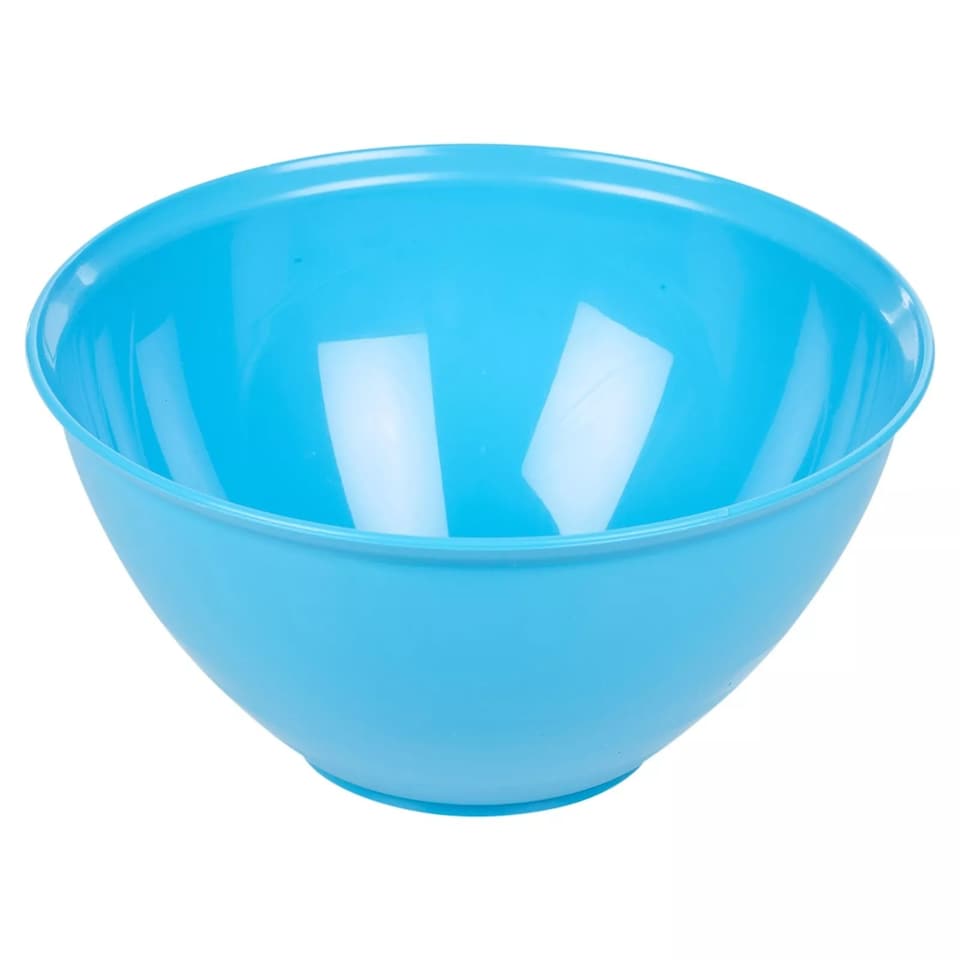 image 1 of Durable Plastic Colourful Kitchen Mixing Salad Bowls Microwave & Dishwasher Safe | Blue | Blue | 3.4 Litre | 1
