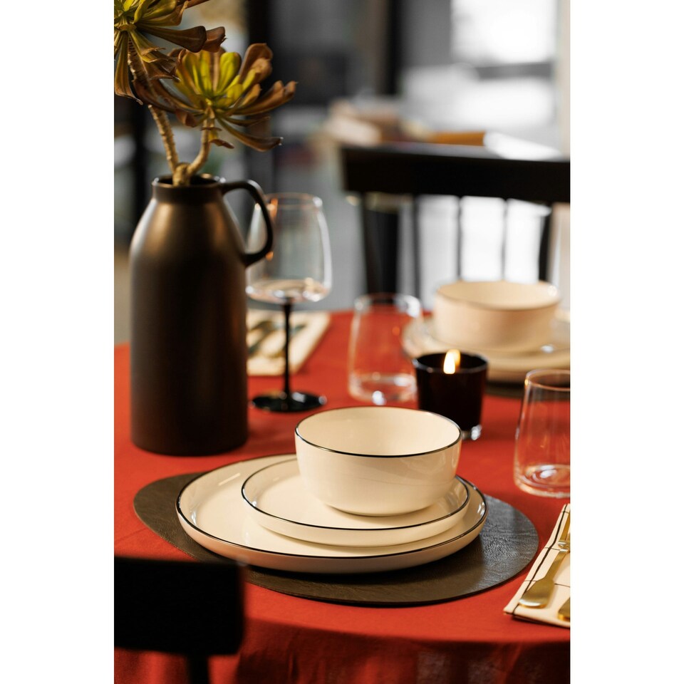 image 1 of Mikasa Dinner Set White Porcelain 12 Piece