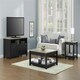image 3 of Carver coffee table with 1 shelf in black Black | Black