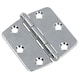 image 3 of Polished Butterfly Door Hinge 2 PackStainless Steel 75mm x 73mm 316 Marine Cabin Silver