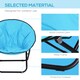 image 6 of Outsunny Camping Moon Chair, Portable Folding Camping Chair for Adults with Wide Padded Oxford Seat for Outdoor Camp, Travel, Fishing, Beach, Blue