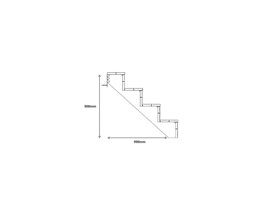 image 1 of eDecks 4-Step Decking Stairs Kit, Pressure Treated Timber - 1790mm Span