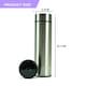 image 2 of Gr8 Home Silver Smart 500ml Water Bottle Stainless Steel Vacuum Flask With Temperature Display