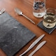 image 6 of Argon Tableware 12pc Marble Placemats & Square Coasters Set - Black | Black | Black