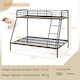 image 2 of COSTWAY Metal Bunk Bed with Ladder Safety Guardrail
